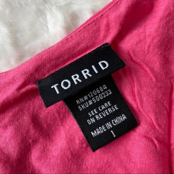Torrid | Supersonic Pink Double Layer Chiffon Blouse | Size 1X - Picture 5 of 8